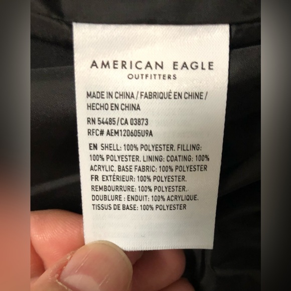 American Eagle shiny puffer coat M - Picture 8 of 15